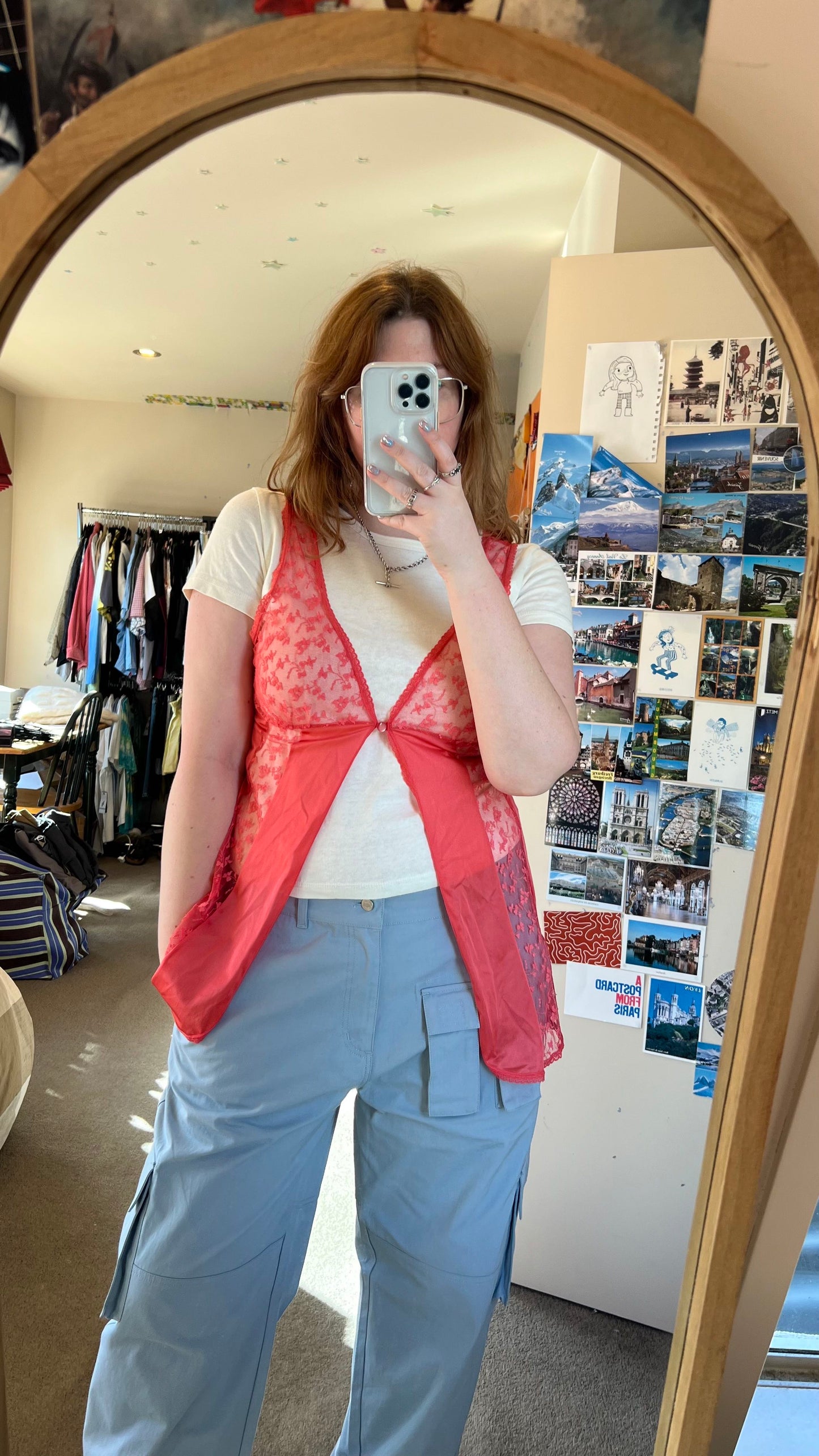Vintage Pink Lace Cami