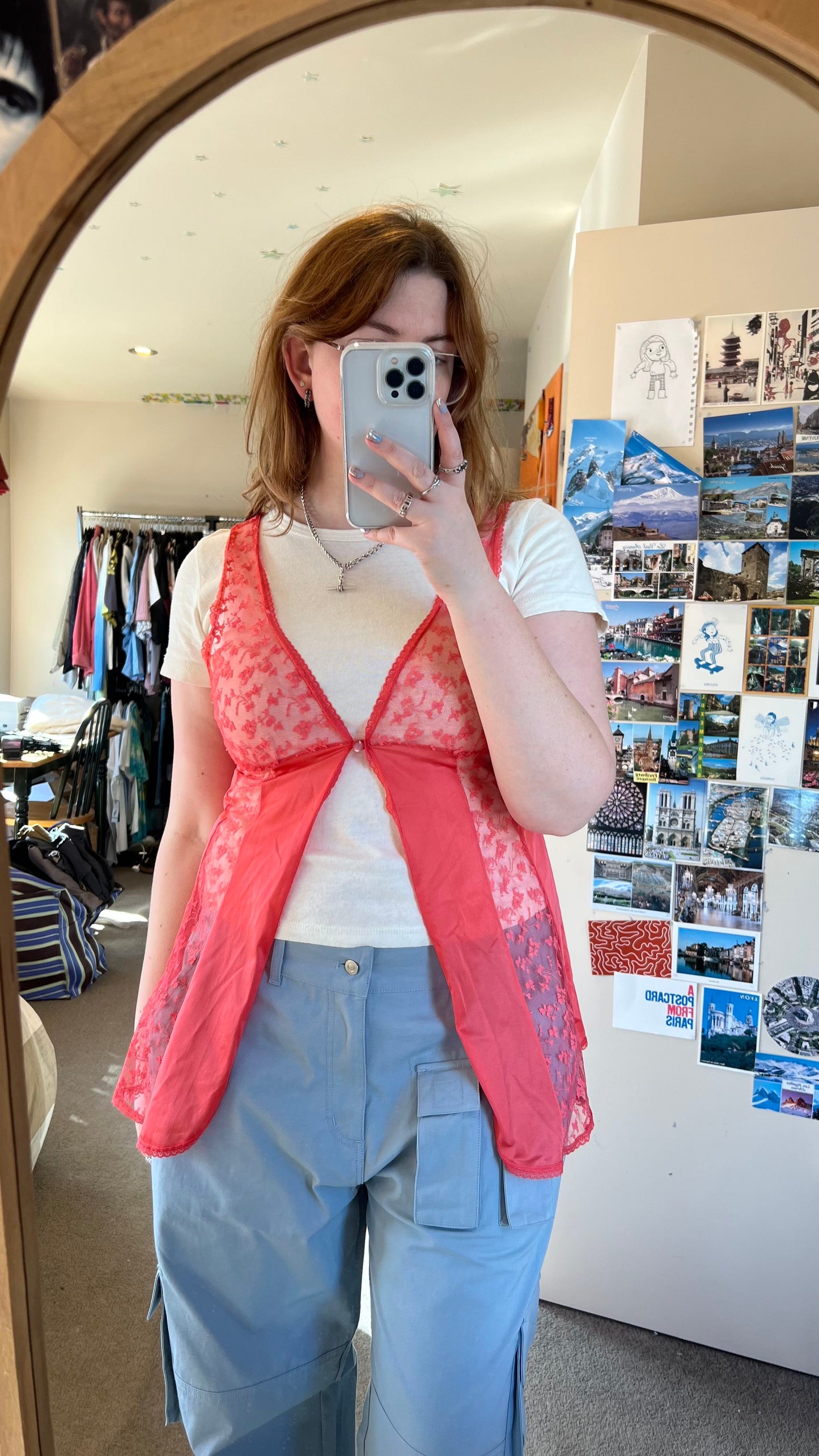 Vintage Pink Lace Cami