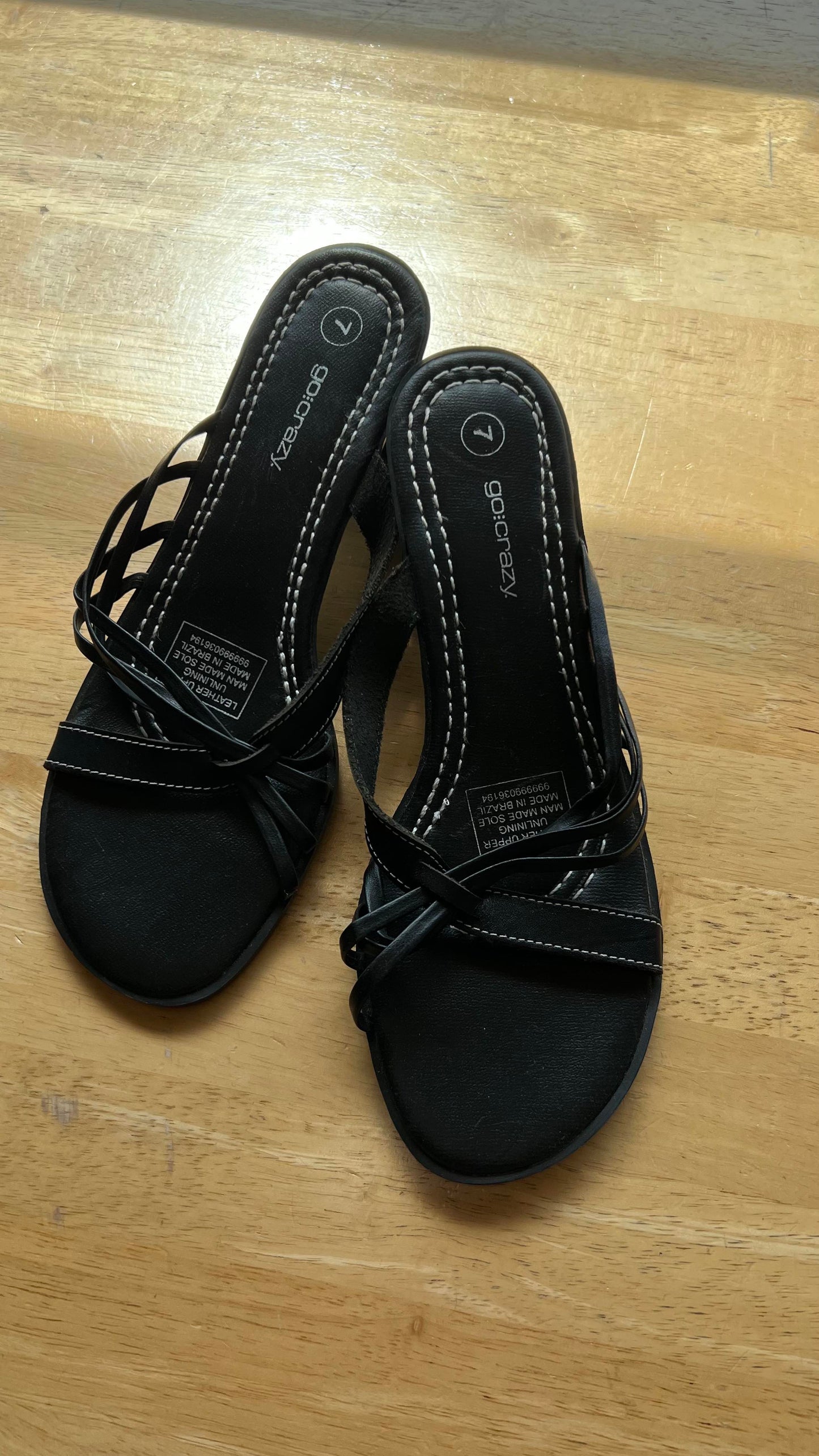 00s Black Heel Sandals