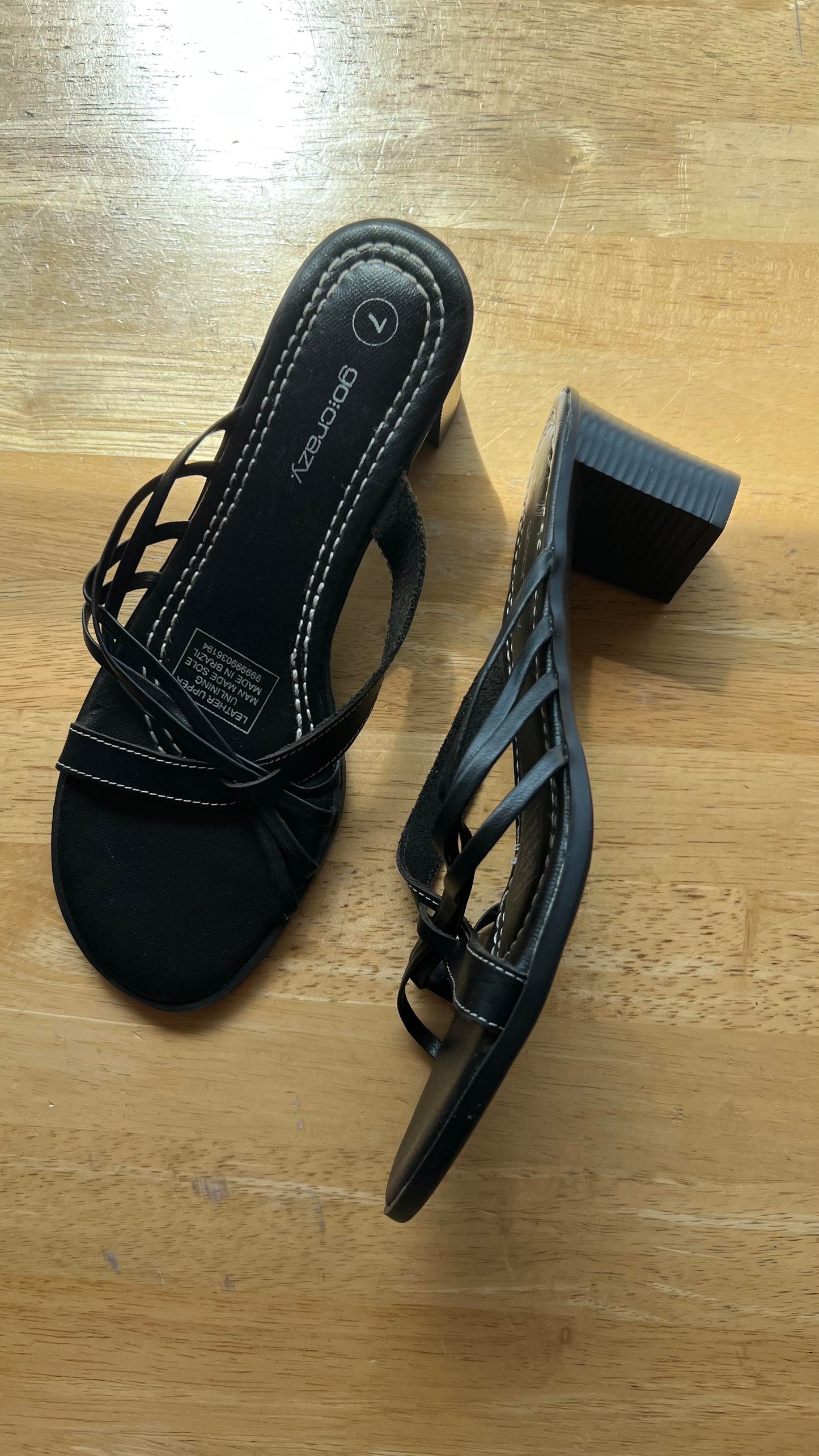 00s Black Heel Sandals