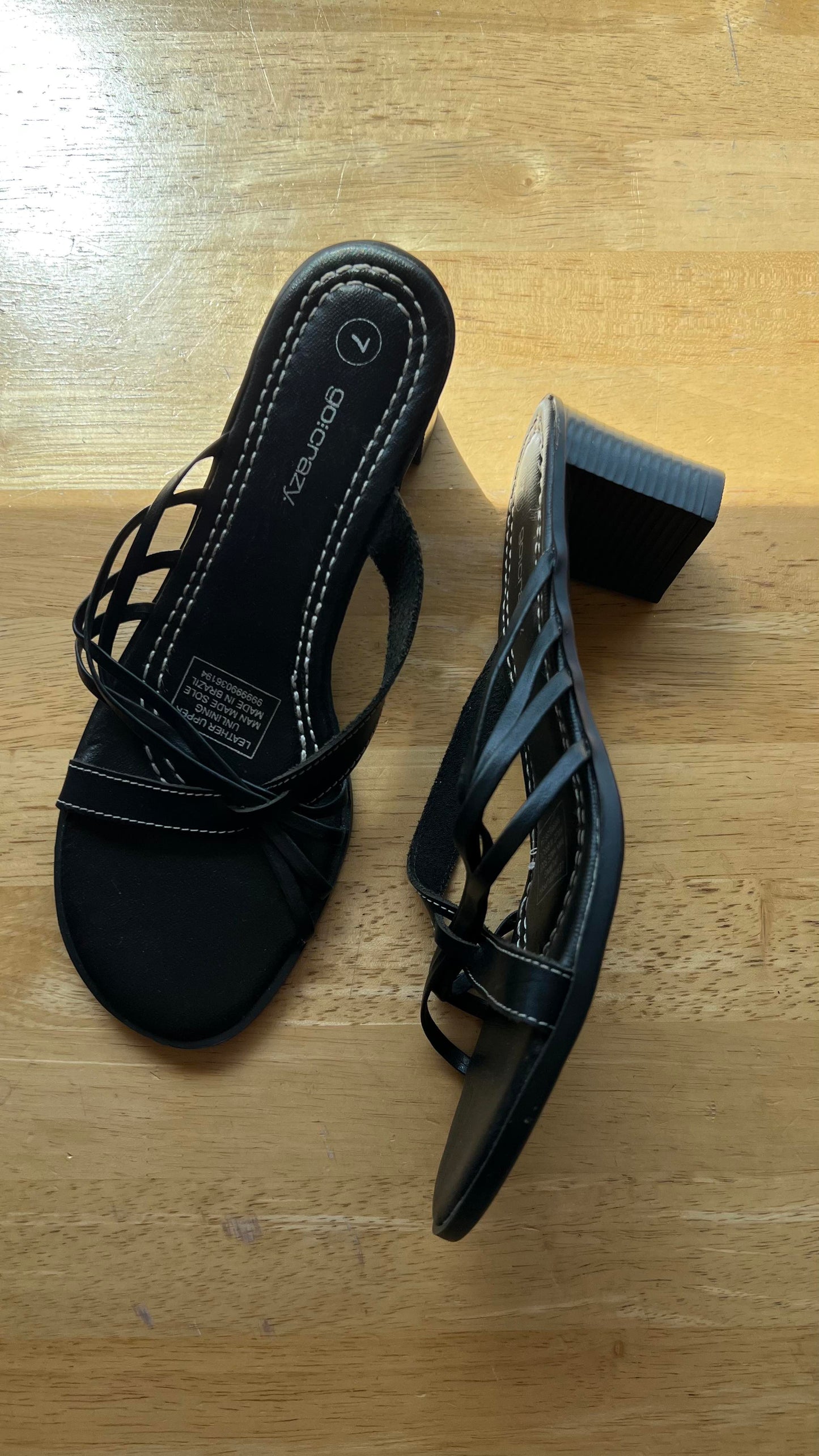00s Black Heel Sandals