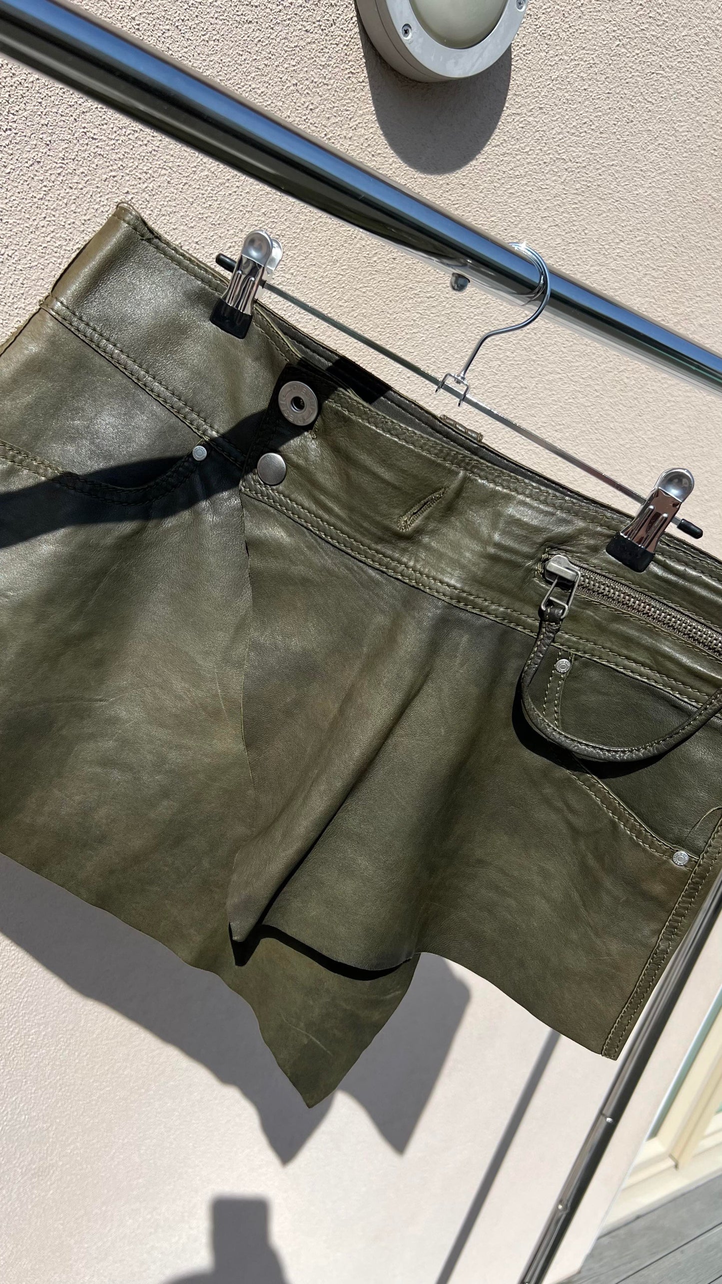 00s Diesel Leather Mini Skirt