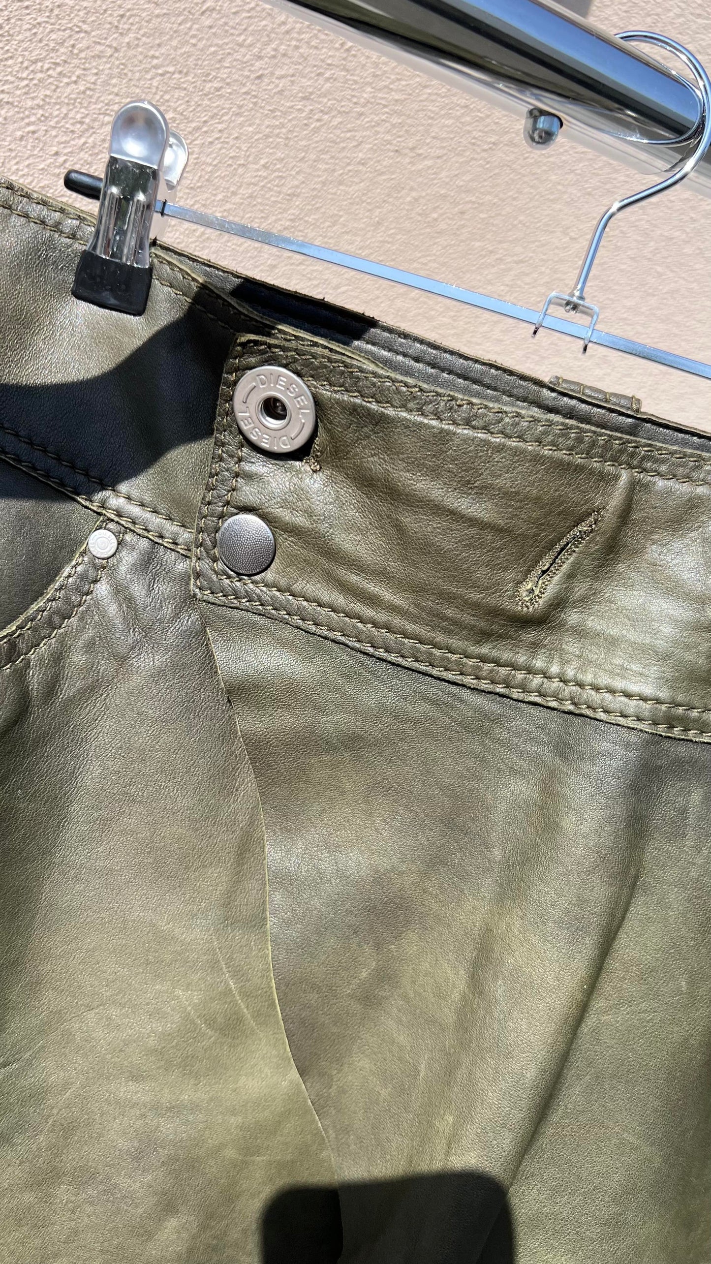 00s Diesel Leather Mini Skirt