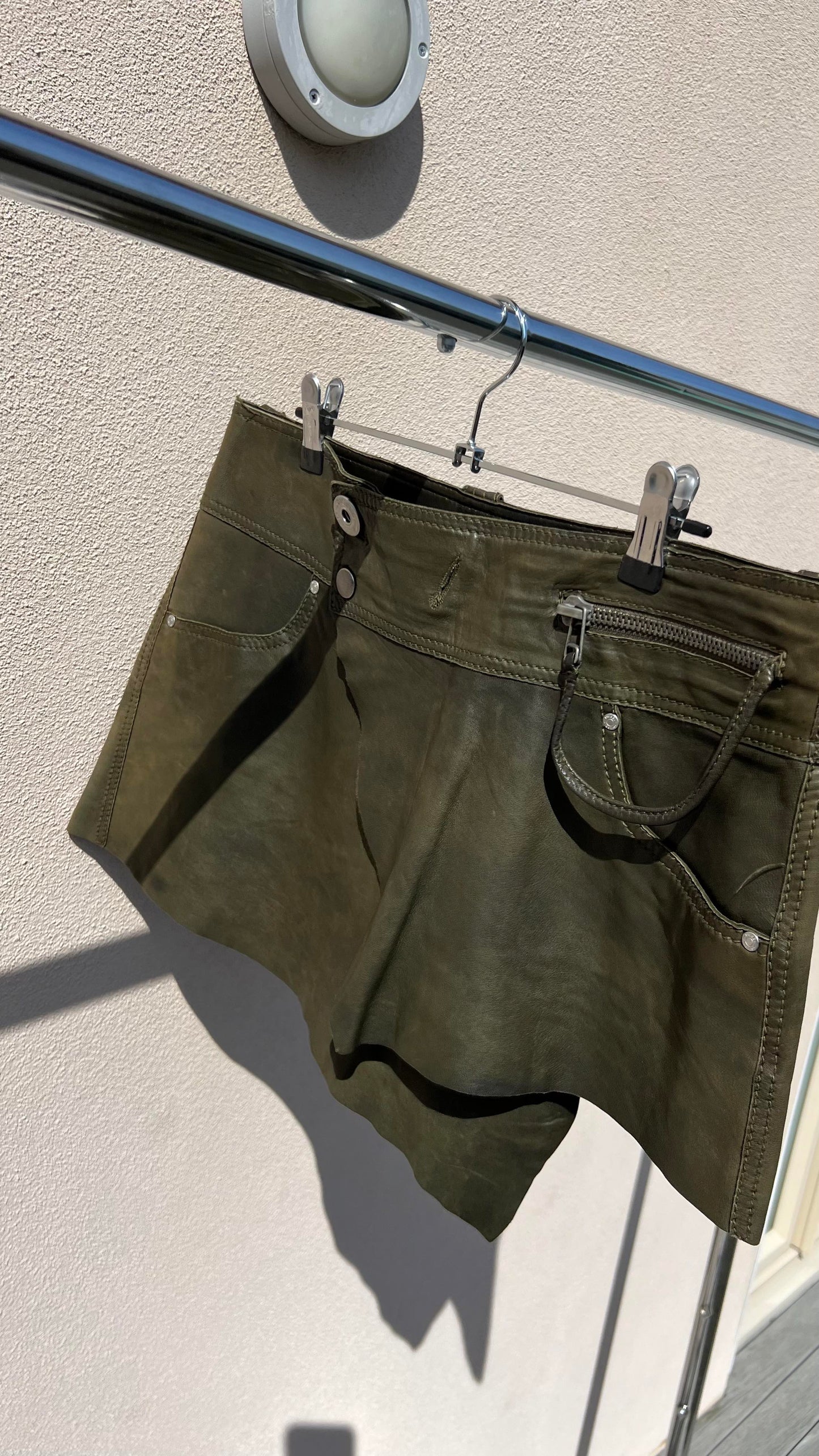 00s Diesel Leather Mini Skirt