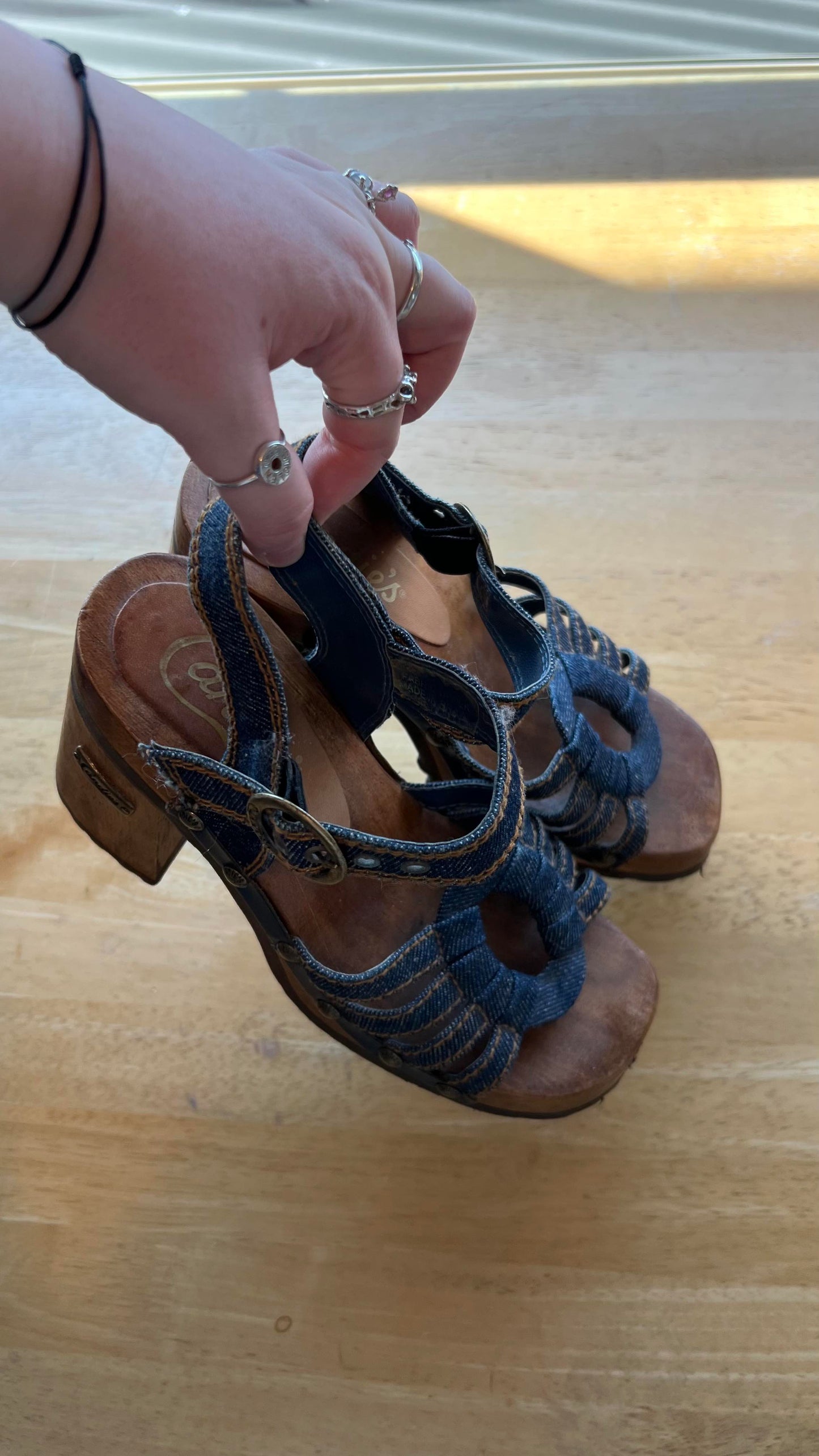 00s Denim Heels