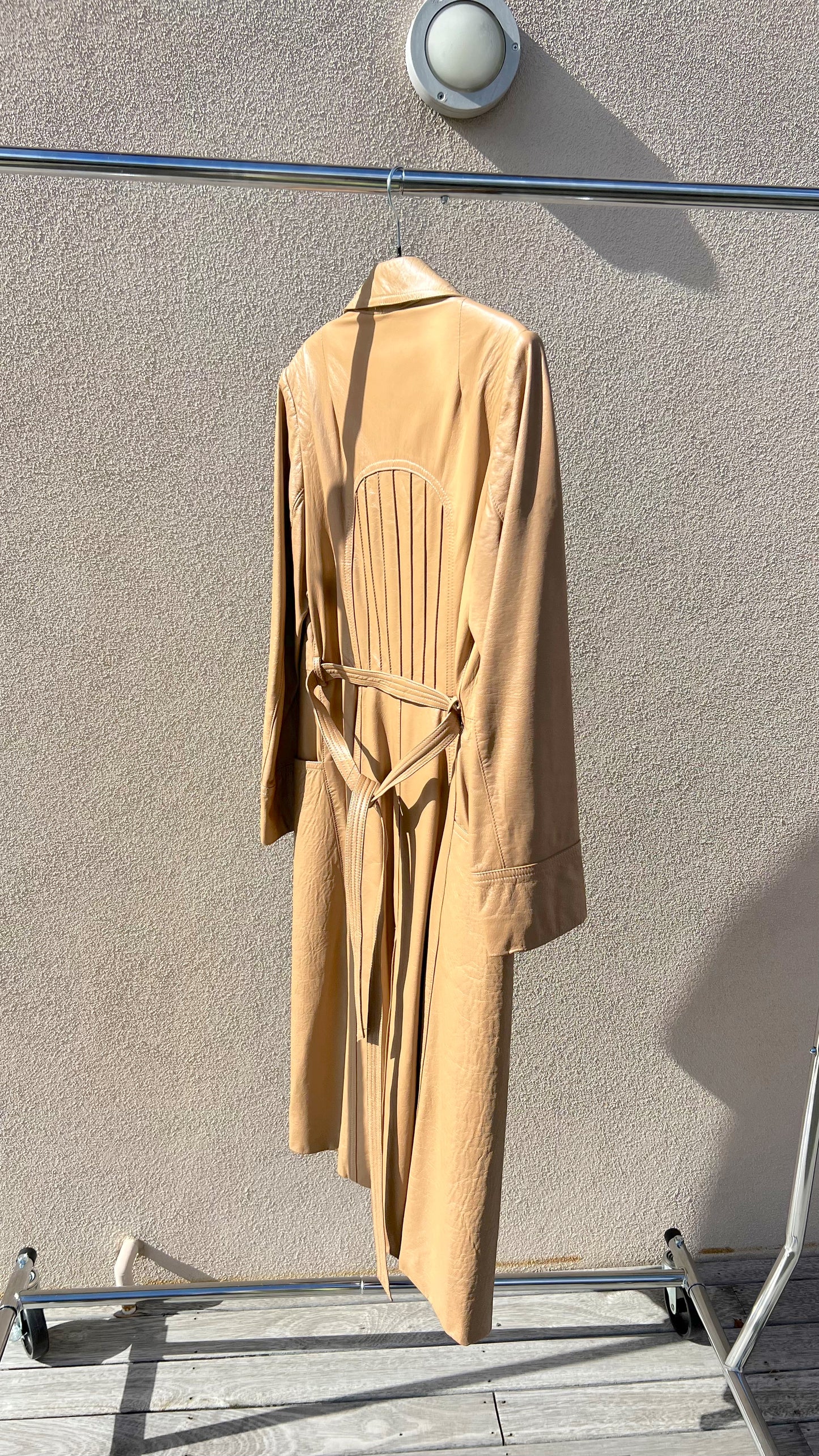 Vintage Brown Leather Coat