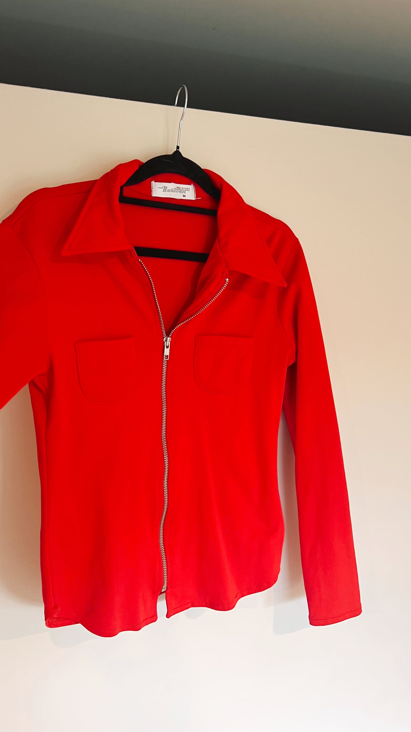 Y2K Red Zip Top