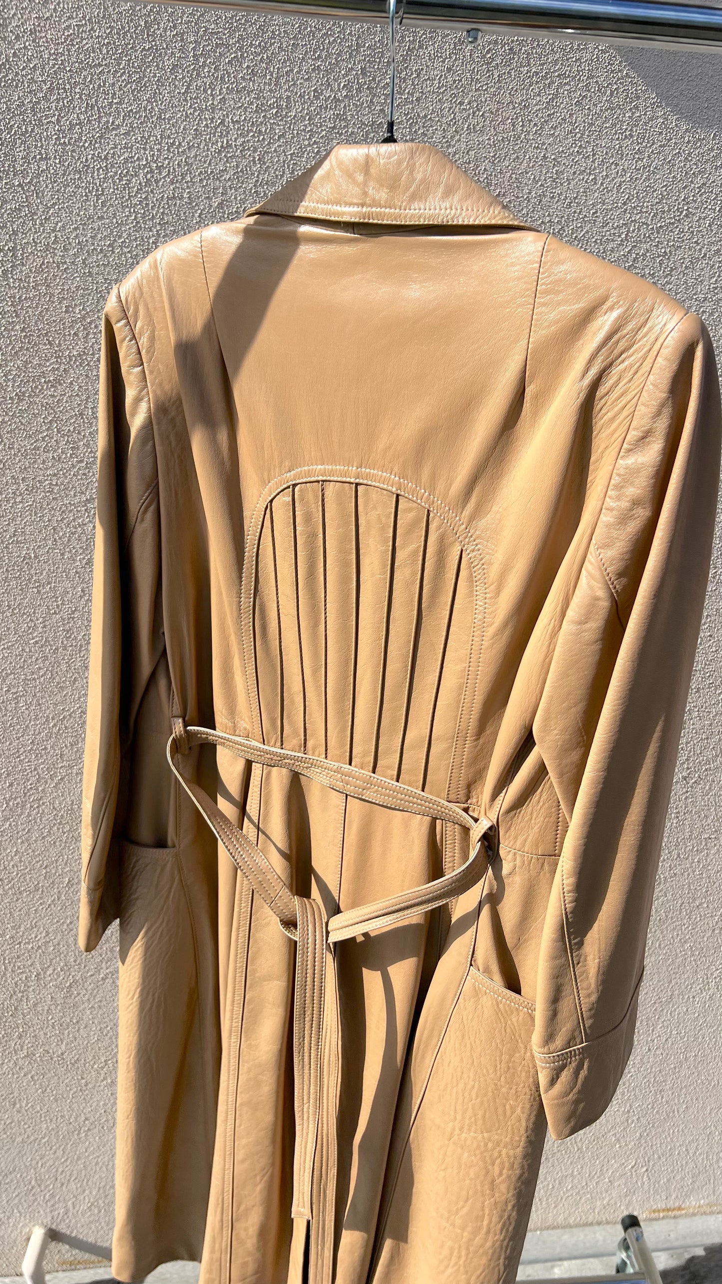Vintage Brown Leather Coat