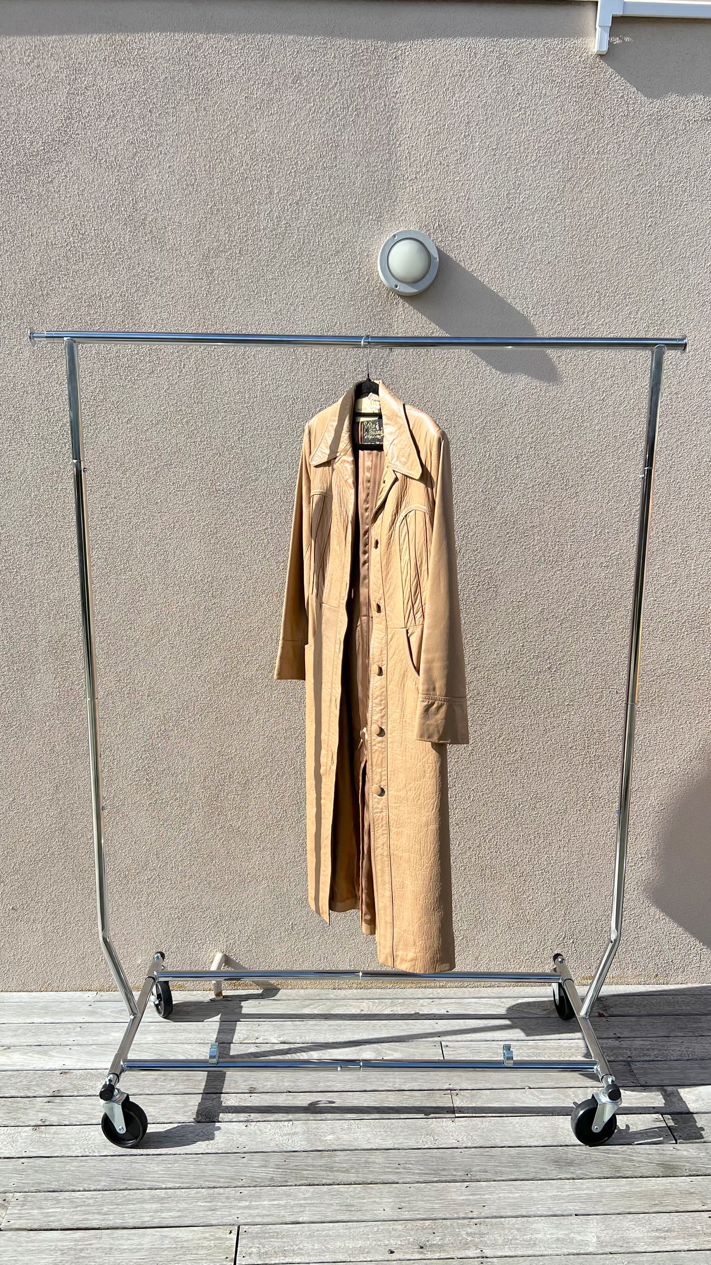 Vintage Brown Leather Coat
