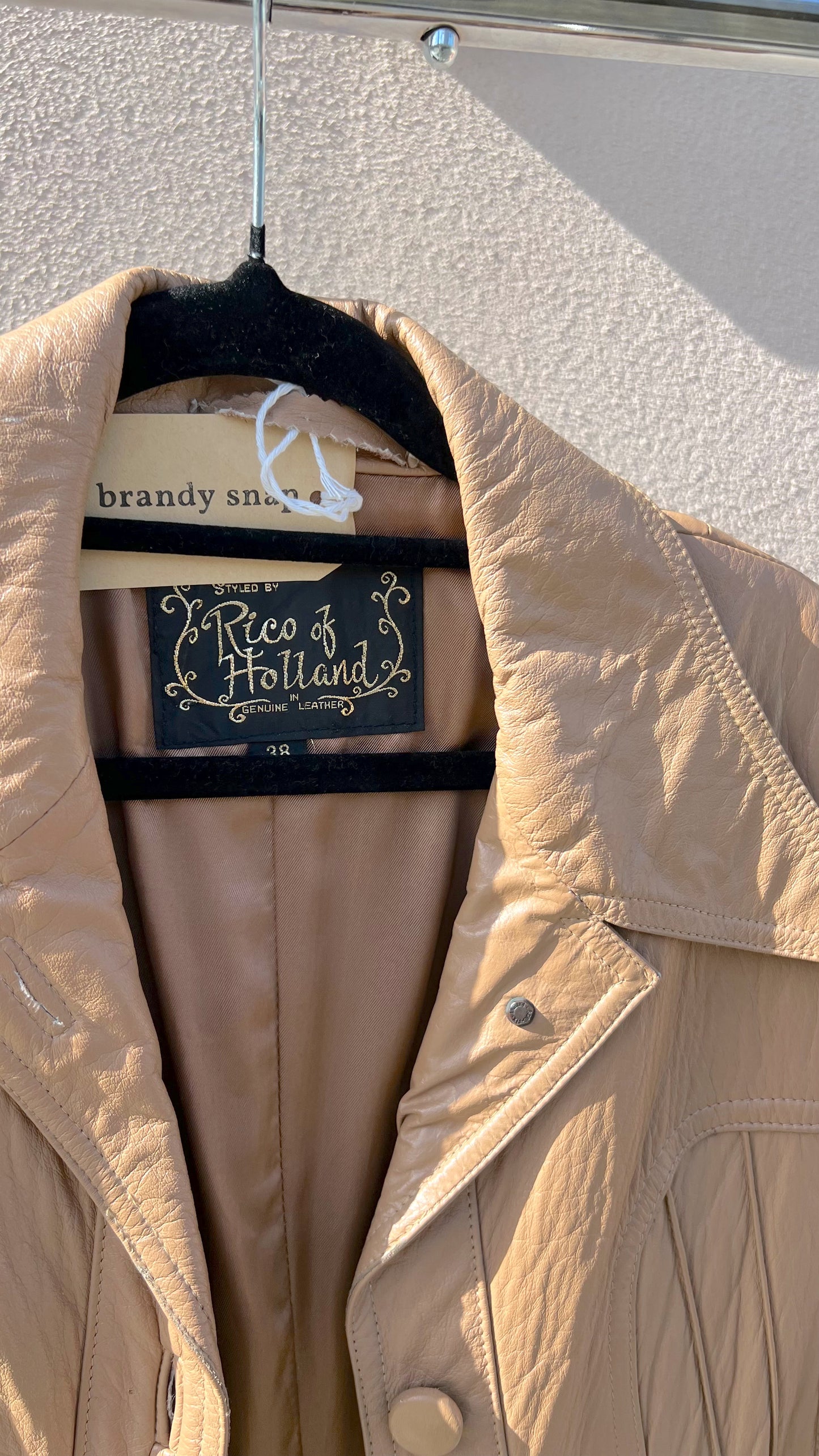 Vintage Brown Leather Coat