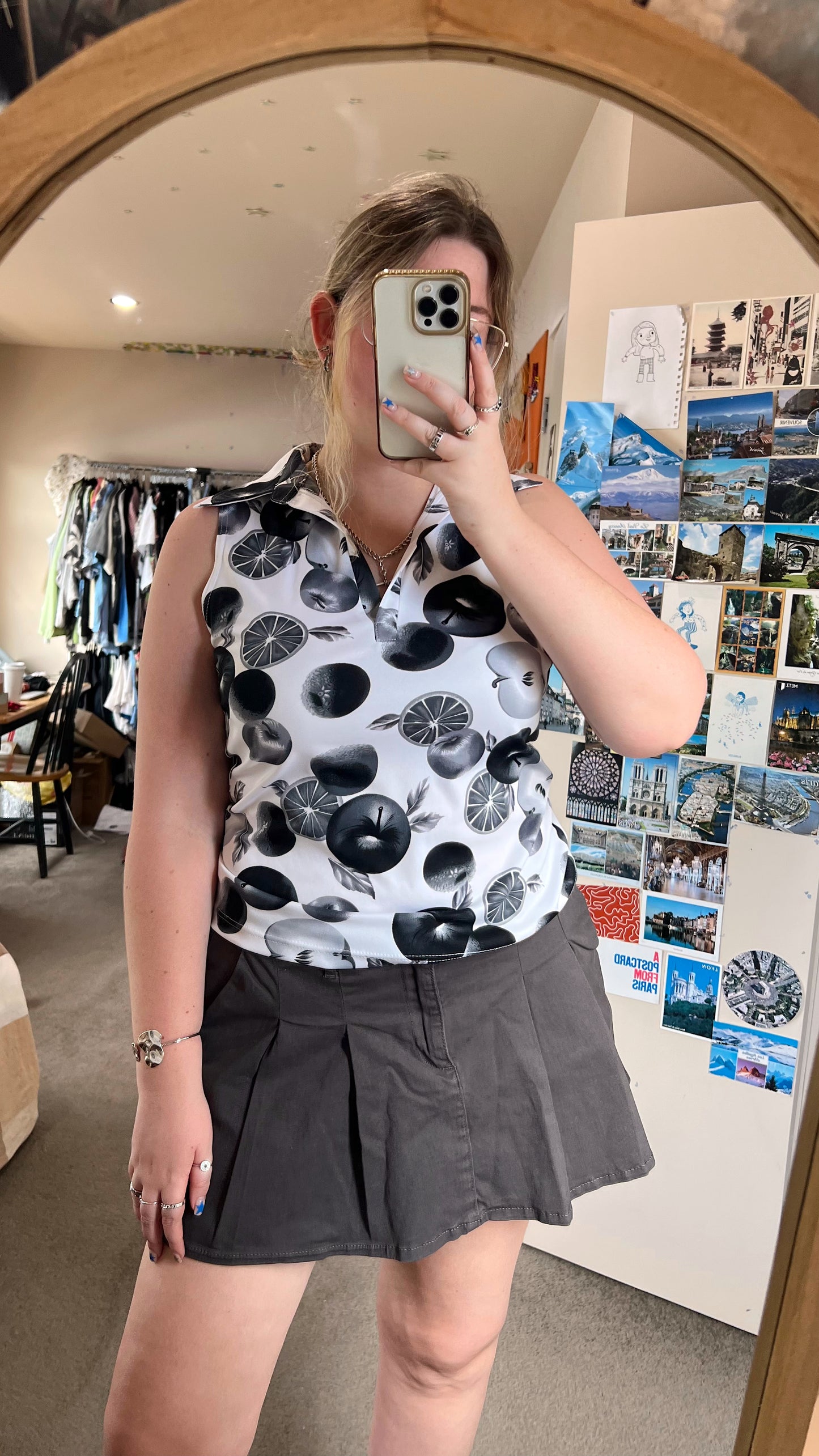 90s Fruit Pattern Top