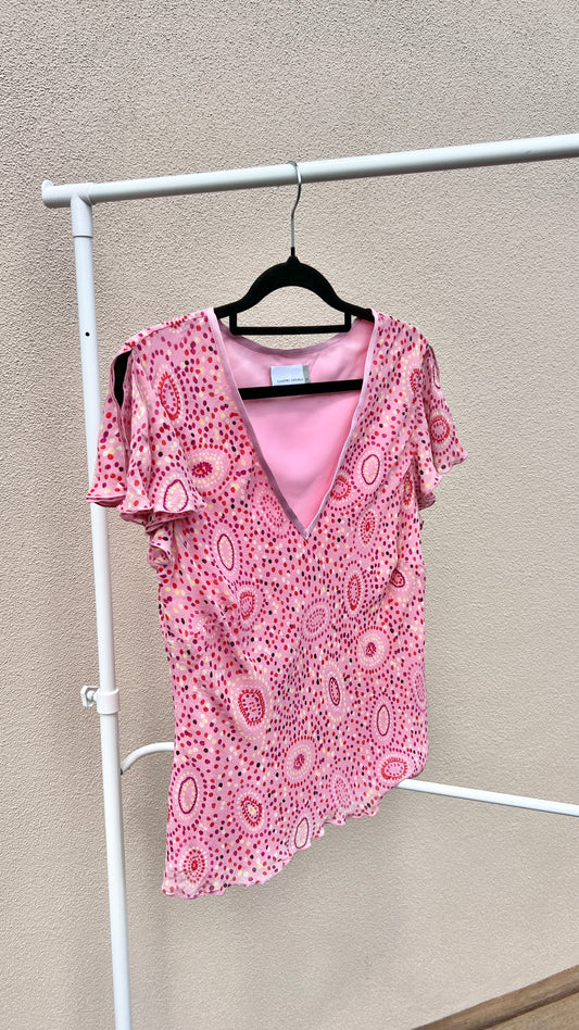 00s Pink Silk Top