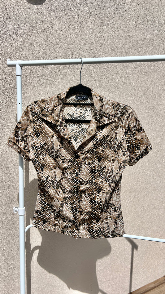 00s Animal Fitted Button Up