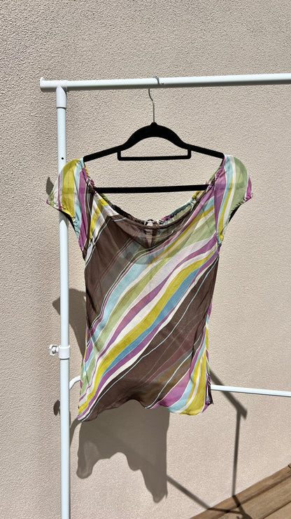 00s Silk Sheer Top