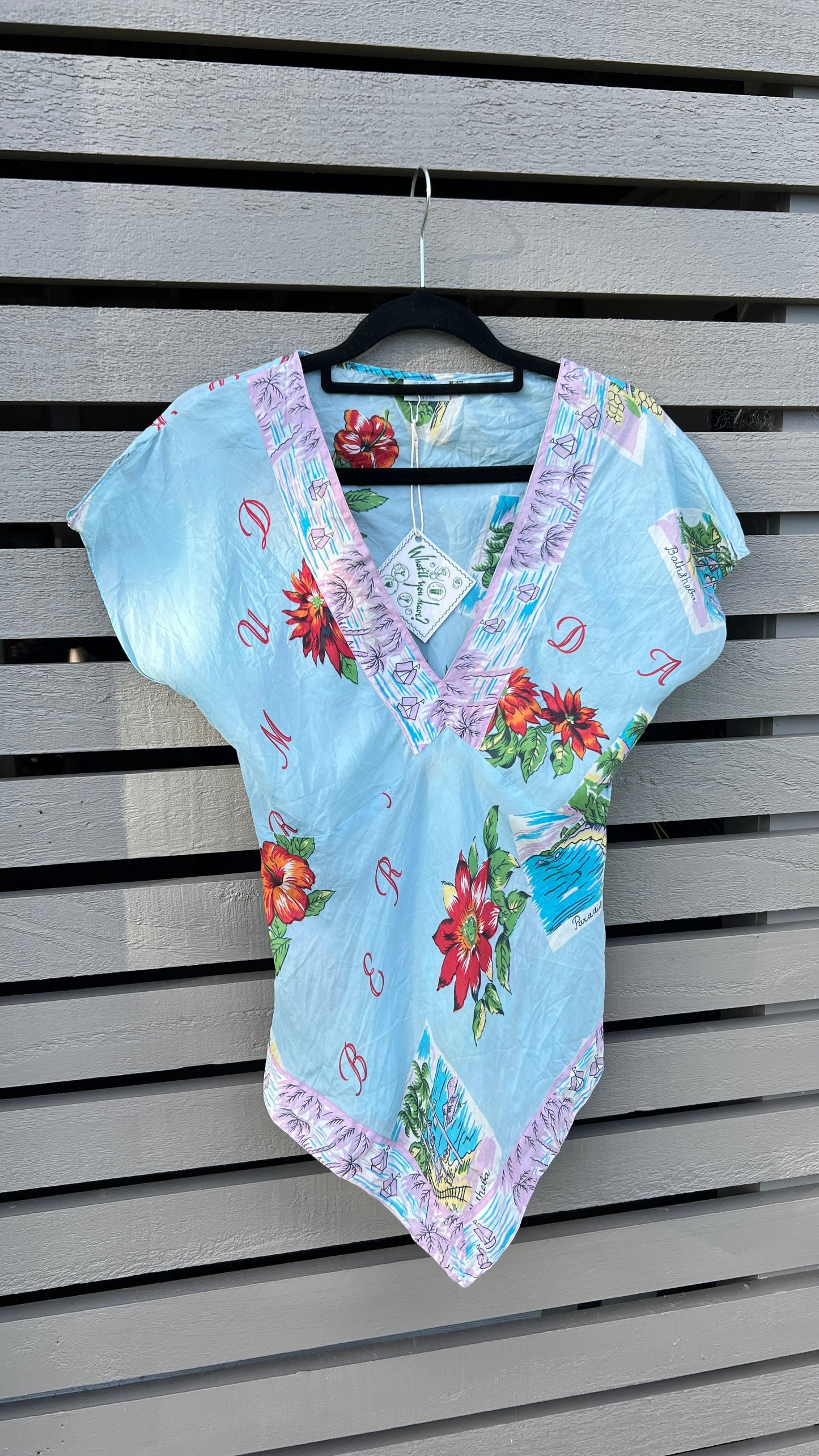 90s Silk Holiday Top