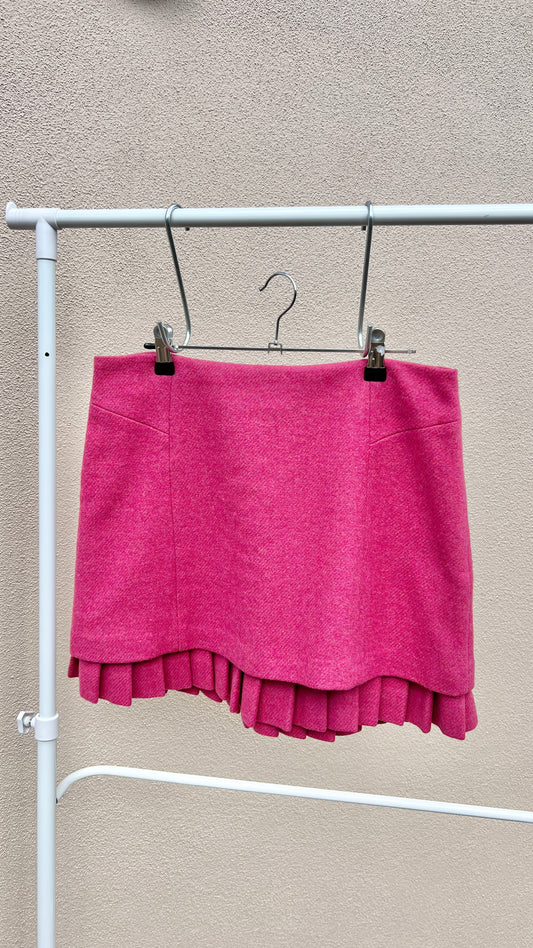 90s Pink Pleat Mini Skirt