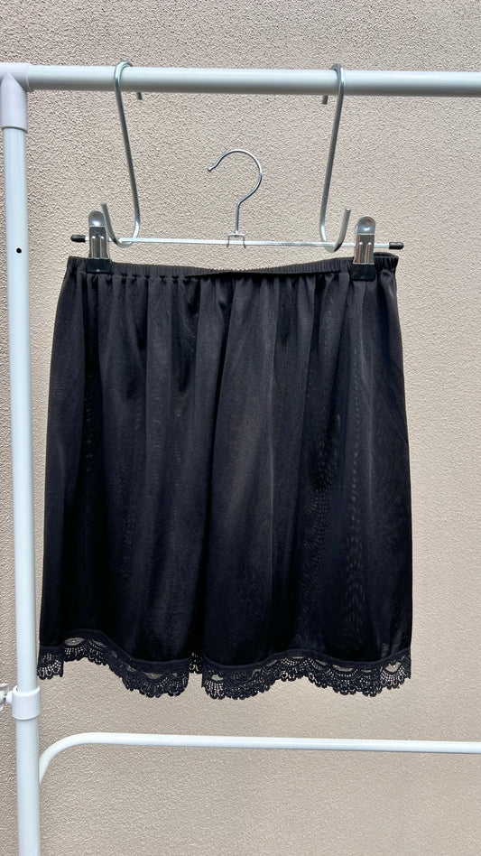 Black Satin Lingerie Shorts