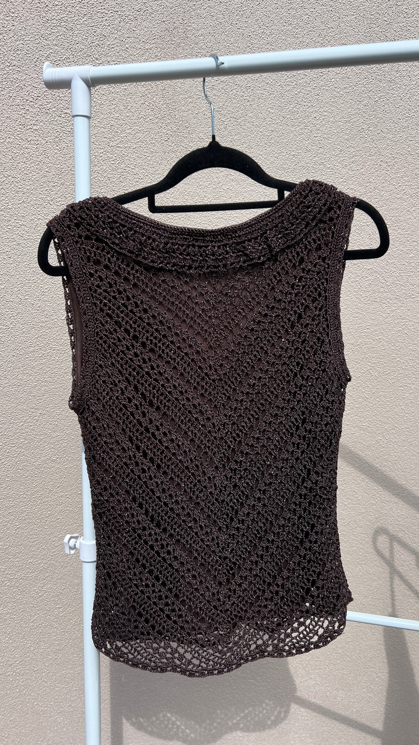 00s Brown Crochet Matching Set