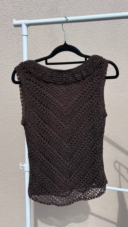 00s Brown Crochet Matching Set