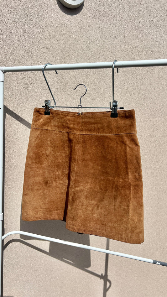 90s Suede Mini Skirt