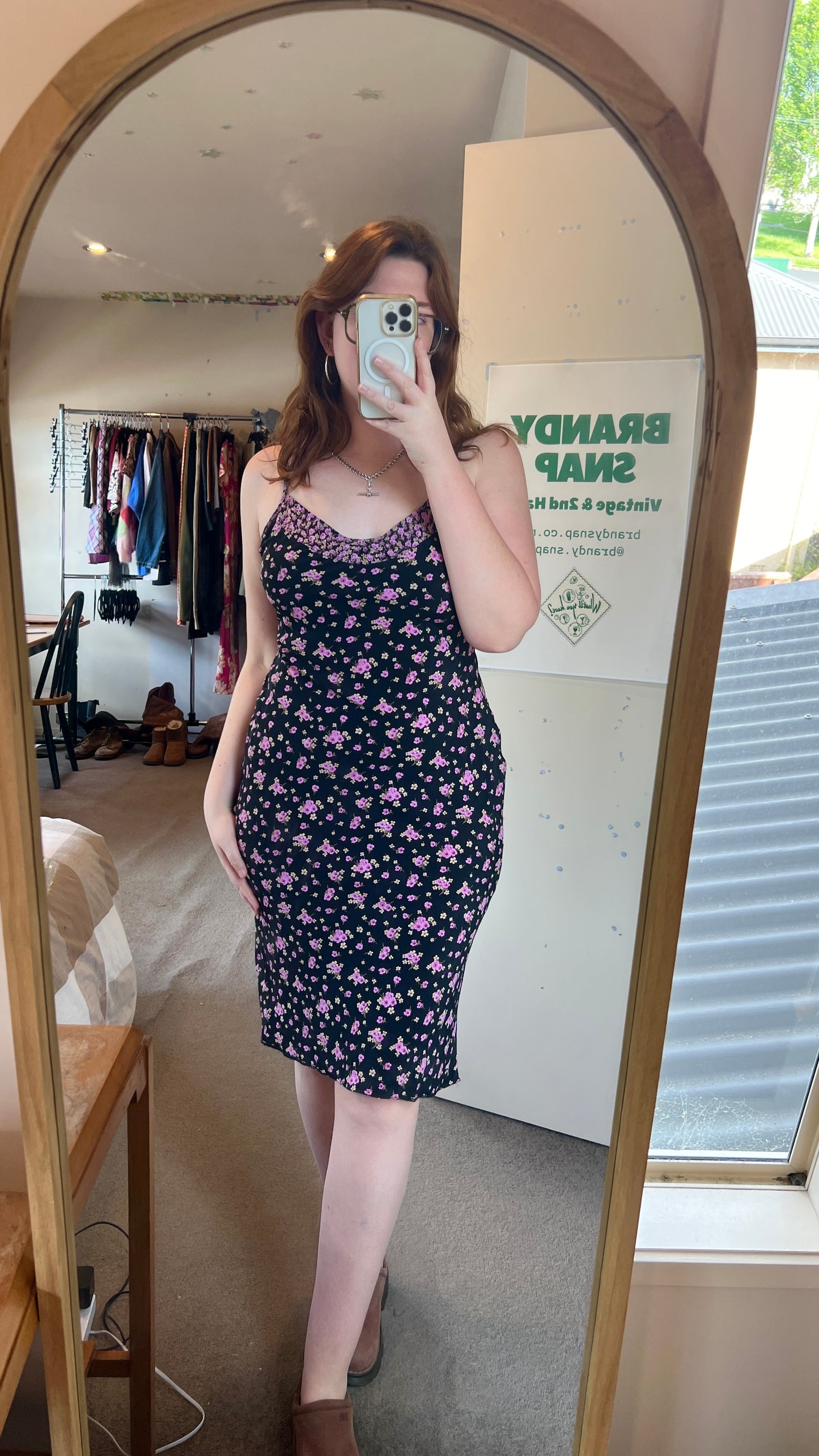 00s Floral Slip Dress