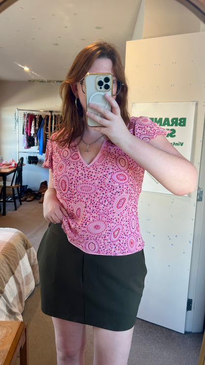 00s Pink Silk Top