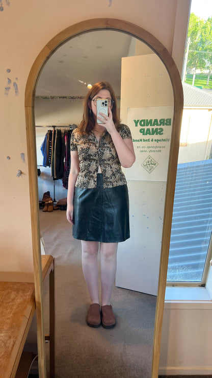 90s Danier Soft Leather Skirt